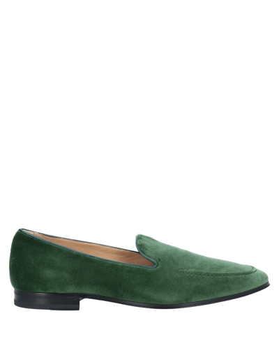 Shop Tod's Man Loafers Green Size 9 Soft Leather, Textile Fibers