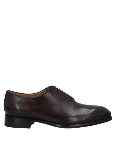 Shop Stefano Branchini Lace-up Shoes In Dark Brown