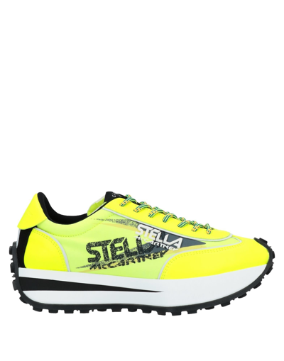 Shop Stella Mccartney Woman Sneakers Acid Green Size 6 Textile Fibers