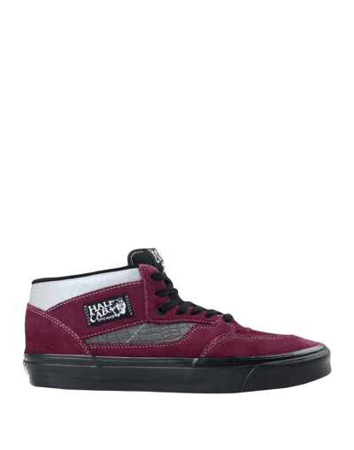 Shop Vans Ua Half Cab 33 Dx Man Sneakers Burgundy Size 9 Soft Leather, Textile Fibers In Red