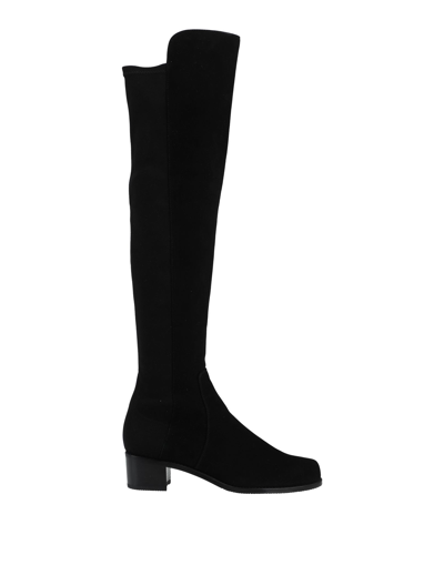 Stuart Weitzman High Boots With Round Toe And Block Heel In Black