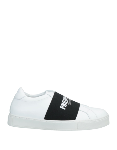 Shop Philipp Plein Man Sneakers White Size 7 Soft Leather