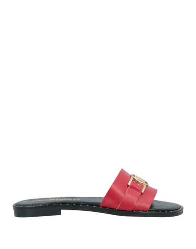 Shop Nila & Nila Woman Sandals Red Size 7 Soft Leather