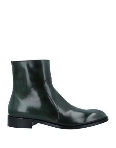 Shop Maison Margiela Ankle Boots In Dark Green