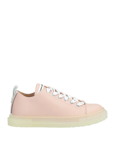 Shop Giuseppe Zanotti Woman Sneakers Blush Size 6 Soft Leather In Pink
