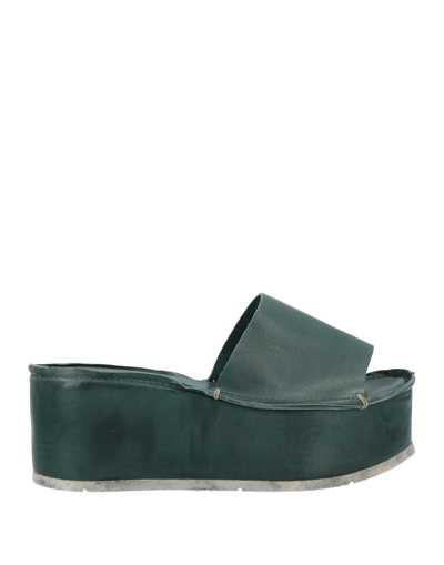 Shop Moma Sandals In Dark Green