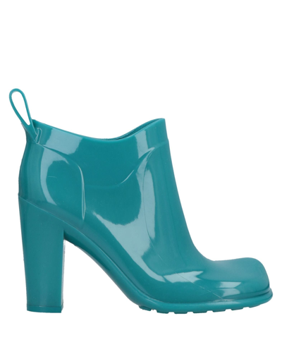 Shop Bottega Veneta Woman Ankle Boots Deep Jade Size 8 Rubber In Green