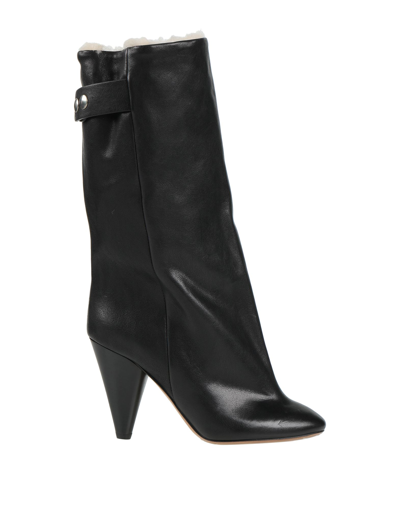 Shop Isabel Marant Woman Boot Black Size 6 Calfskin, Shearling