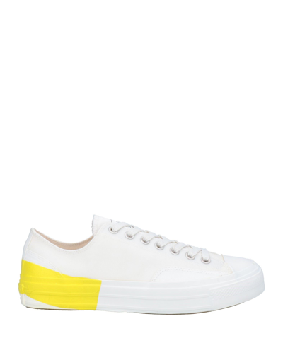 Shop Msgm Man Sneakers Ivory Size 7 Textile Fibers In White