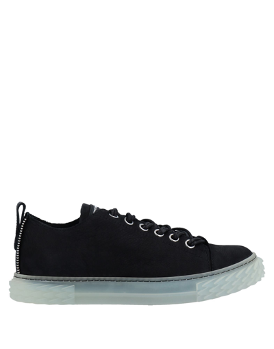 Shop Giuseppe Zanotti Man Sneakers Black Size 8 Soft Leather