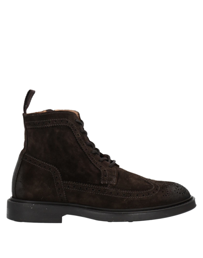 Shop Albusceri Ankle Boots In Dark Brown