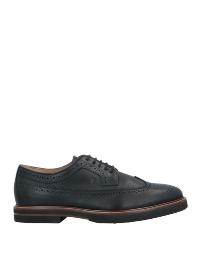 Shop Tod's Man Lace-up Shoes Black Size 8.5 Soft Leather