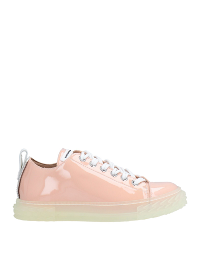 Shop Giuseppe Zanotti Woman Sneakers Blush Size 7 Soft Leather In Pink
