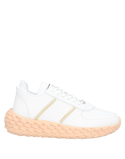 Shop Giuseppe Zanotti Woman Sneakers White Size 5 Soft Leather