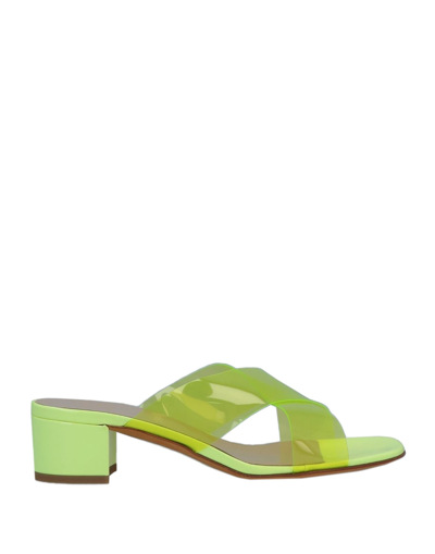 Shop Maryam Nassir Zadeh Sandals In Acid Green