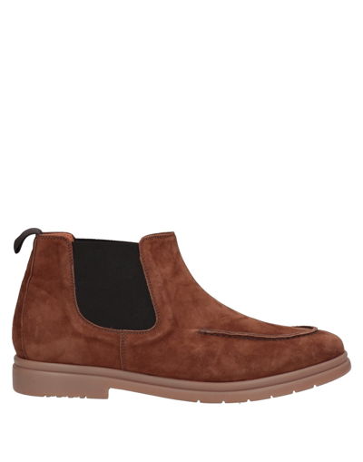 Shop Andrea Ventura Firenze Ankle Boots In Brown