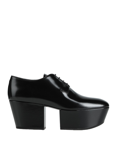 Shop Prada Woman Lace-up Shoes Black Size 8 Soft Leather