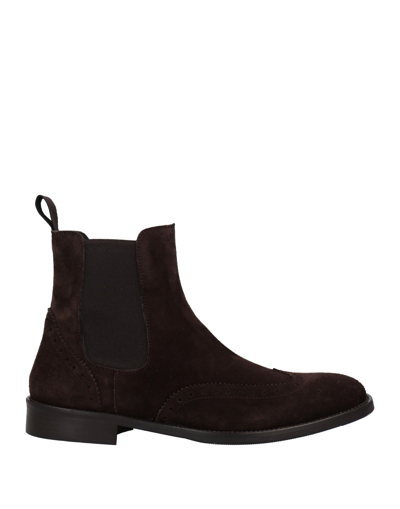 Shop Stefano Branchini Ankle Boots In Dark Brown