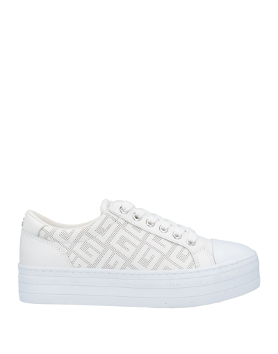Shop Guess Woman Sneakers White Size 10 Soft Leather, Rubber