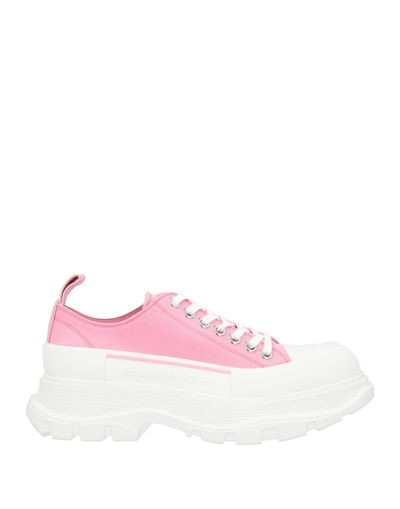 Shop Alexander Mcqueen Woman Sneakers Pink Size 9 Textile Fibers