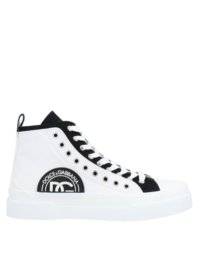 Shop Dolce & Gabbana Man Sneakers White Size 7.5 Textile Fibers