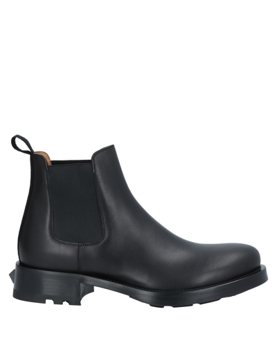 Shop Valentino Garavani Man Ankle Boots Black Size 10 Soft Leather, Textile Fibers