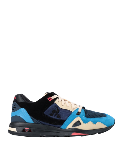 Shop Le Coq Sportif Lcs R1000 Street Craft Man Sneakers Midnight Blue Size 7.5 Soft Leather, Textile Fibe
