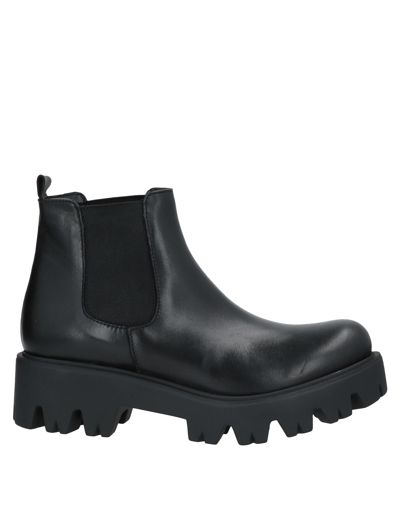 Shop Unlace Woman Ankle Boots Black Size 8 Calfskin, Elastic Fibres