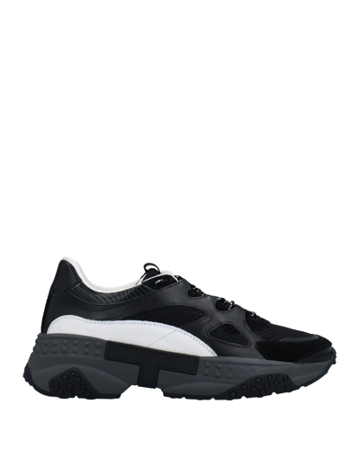 Shop Tod's Man Sneakers Black Size 6.5 Textile Fibers, Soft Leather
