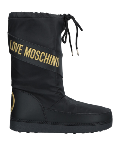 Shop Love Moschino Woman Boot Black Size 5-6 Nylon