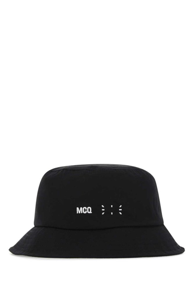 Shop Mcq By Alexander Mcqueen Mcq Alexander Mcqueen Logo Printed Bucket Hat In Black