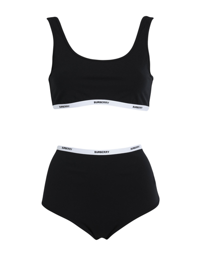 Shop Burberry Woman Bikini Black Size Xxs Polyamide, Elastane, Polyester