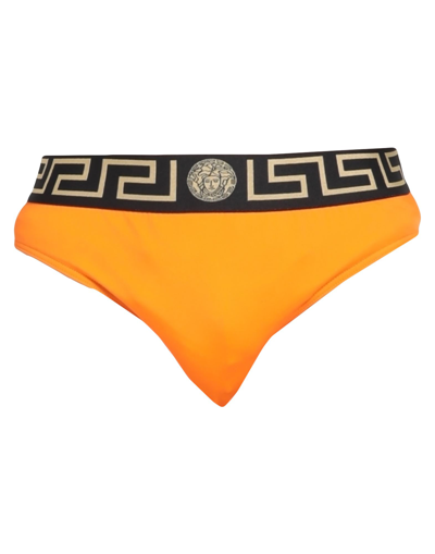 Shop Versace Bikini Bottoms In Orange