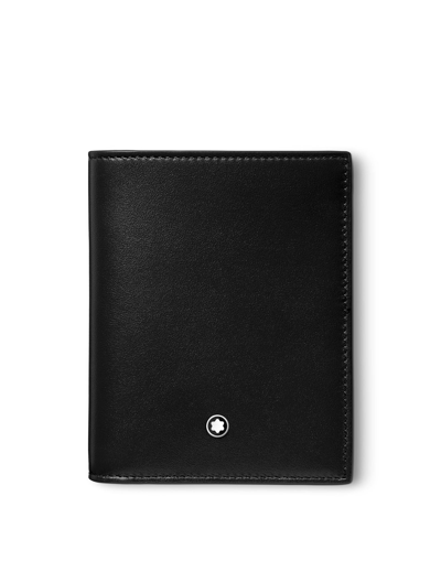 Shop Montblanc Meisterstück Compact Wallet 6cc Man Wallet Black Size - Calfskin