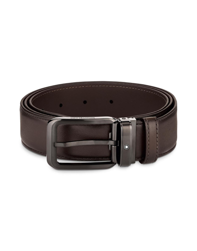 Shop Montblanc Belts In Dark Brown