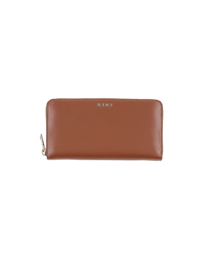 Shop Dkny Wallets In Camel