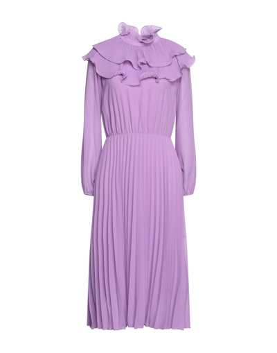 Shop Berna Woman Midi Dress Lilac Size S Polyester In Purple