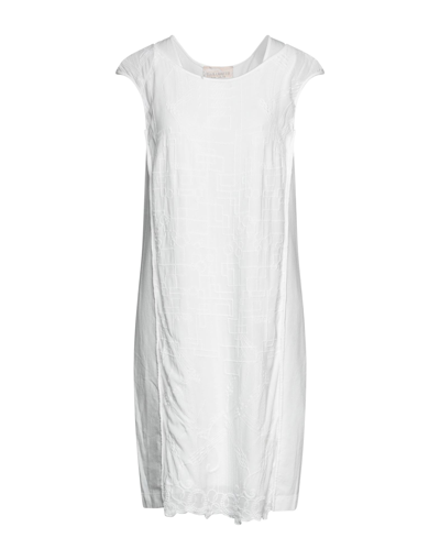 Shop Elisa Cavaletti By Daniela Dallavalle Woman Mini Dress White Size 8 Cotton, Elastane, Viscose, Polya