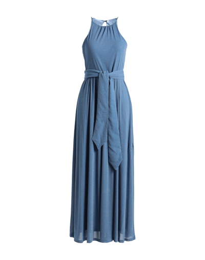 Shop Only Woman Long Dress Slate Blue Size L Nylon, Elastane, Metallic Fiber