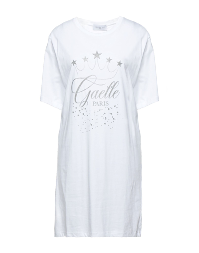 Shop Gaelle Paris Gaëlle Paris Woman Mini Dress White Size 1 Cotton
