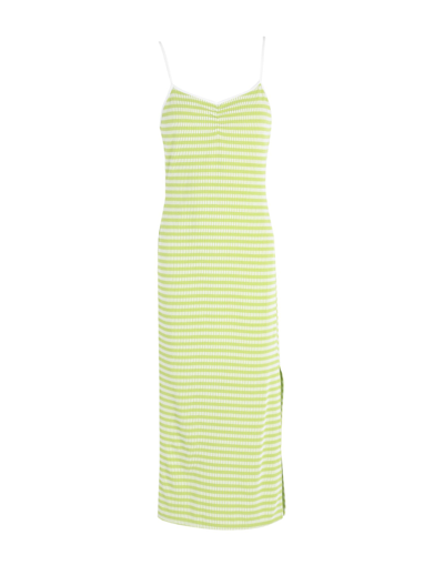 Shop Topshop Woman Midi Dress Light Green Size L Polyester, Viscose, Elastane