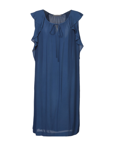 Shop 19.70 Nineteen Seventy Woman Midi Dress Midnight Blue Size 10 Viscose