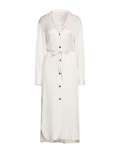 Shop Pomandère Woman Midi Dress Beige Size 12 Viscose, Wool