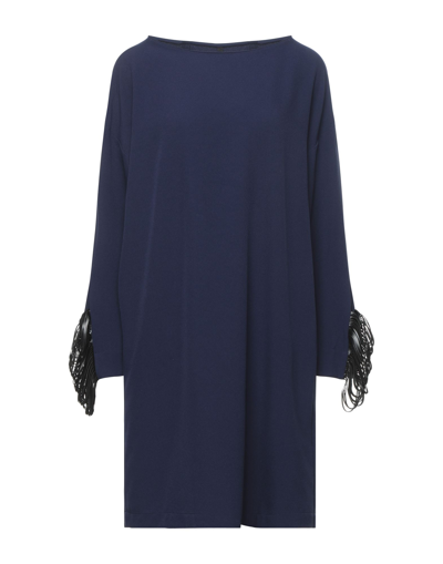 Shop Pierantonio Gaspari Woman Mini Dress Midnight Blue Size 8 Polyester, Elastane, Polyurethane