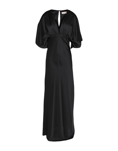 Shop Garage Nouveau Woman Long Dress Black Size 8 Polyester, Elastane