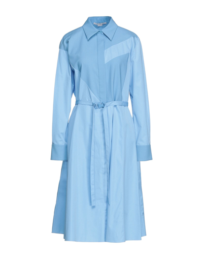 Shop Stella Mccartney Woman Midi Dress Sky Blue Size 4-6 Cotton