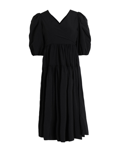 Shop Vero Moda Woman Midi Dress Black Size M Recycled Nylon, Nylon