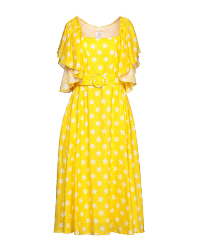 Shop Gül Hürgel Midi Dresses In Yellow