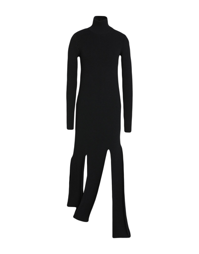 Shop Bottega Veneta Woman Mini Dress Black Size L Wool, Polyamide, Elastane