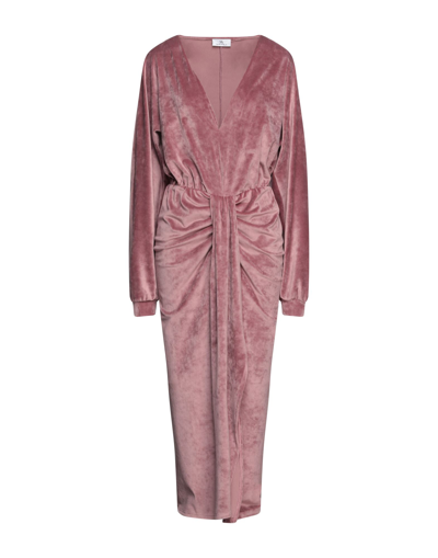Shop Simona-a Simona A Woman Maxi Dress Pastel Pink Size Xs Polyester, Elastane